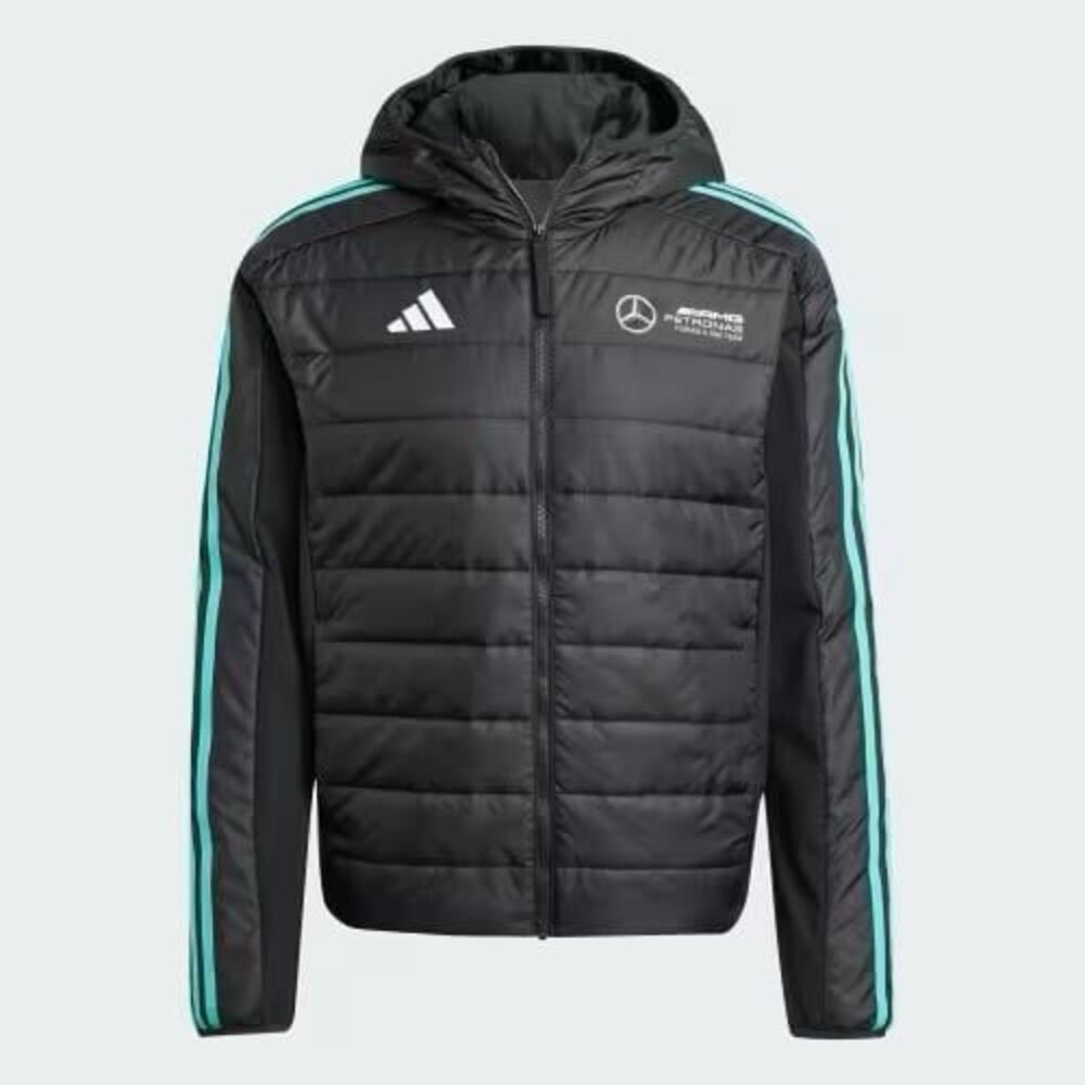 Adidas x Mercedes AMG PETRONAS F1 Team Men’s Black Puffer Jacket JV5433 NWT Sz S